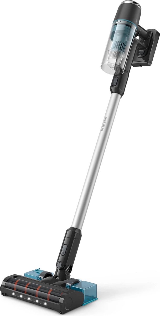 Philips Steelstofzuiger Met Dweilfunctie XC3133/01 - Draadloos - Zuigmond met LED verlichting - Zonder Zak - Handstofzuiger - Alle Vloertypen - Matzwart — afbeelding 5