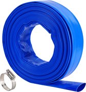 Bol.com Platte waterslang voor dompelpompen - 25mm (=1 ") - Rol 10 meter - 1 slangklem aanbieding