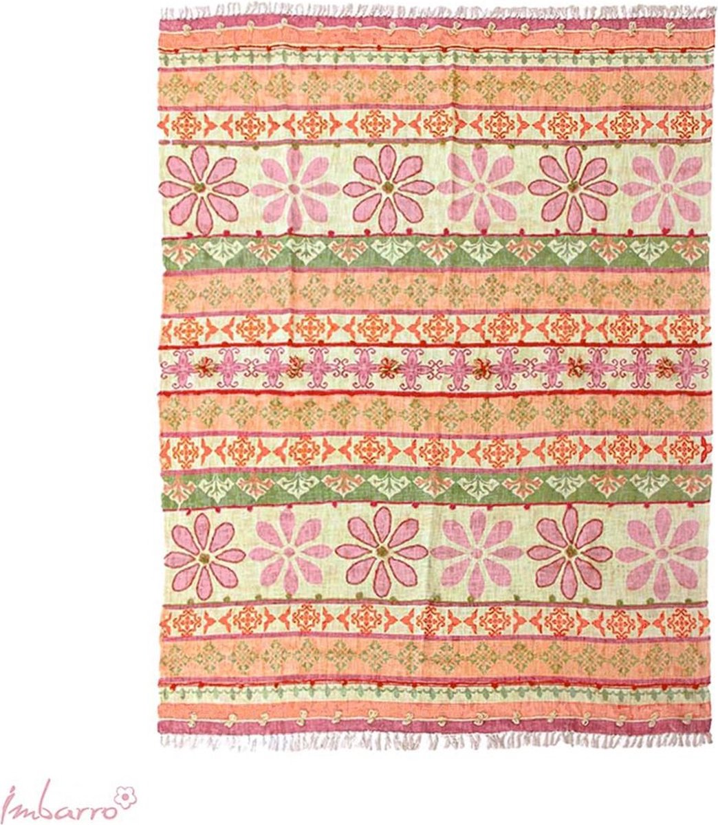Imbarro - Plaid - Kleed - Throw - May - Katoen - Handwerk - 130x170cm