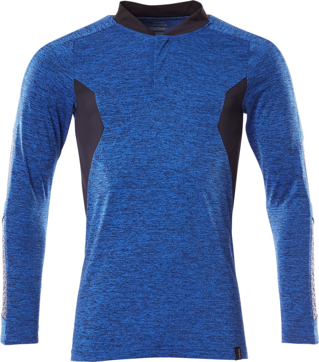 Mascot Accelerate Poloshirt, met lange mouwen 18081-810 - helder blauw-gemêleerd/donkermarine - L
