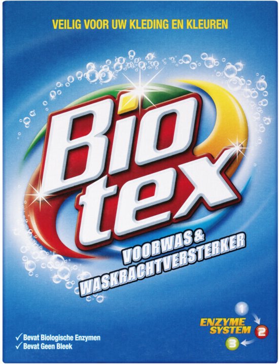 Biotex Voorwas & Waskrachtversterker Waspoeder - 3 x 4 KG - Voordeelverpakking