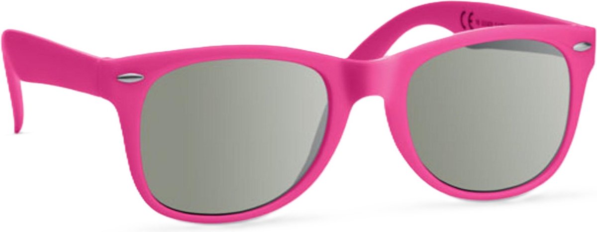 Party Zonnebril - fuchsia roze - hip design - volwassenen - carnaval/ verkleed