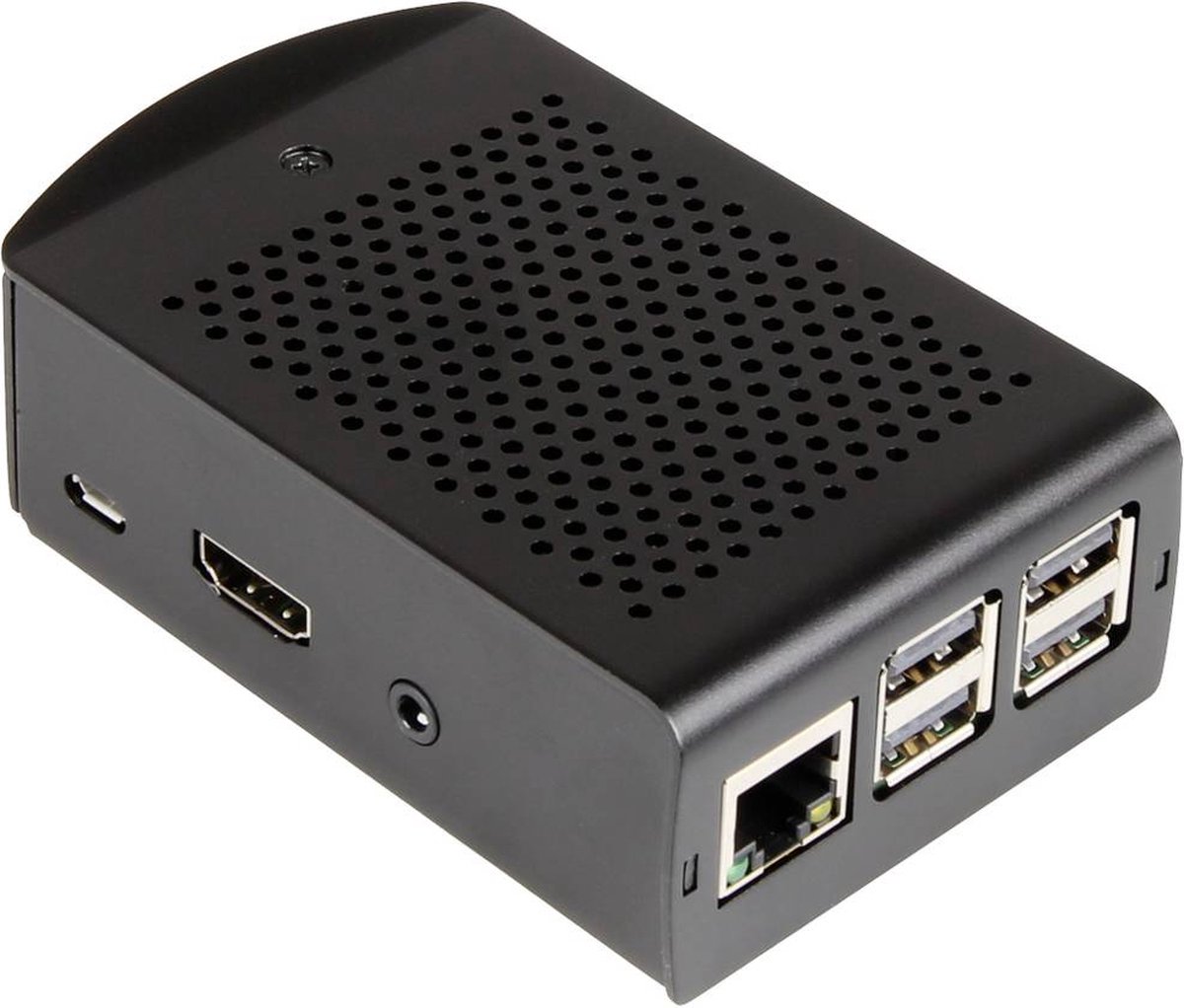 Joy-it rb-alucase+06 SBC-behuizing Geschikt voor serie: Raspberry Pi® Met bevestigingslasplaat Zwart