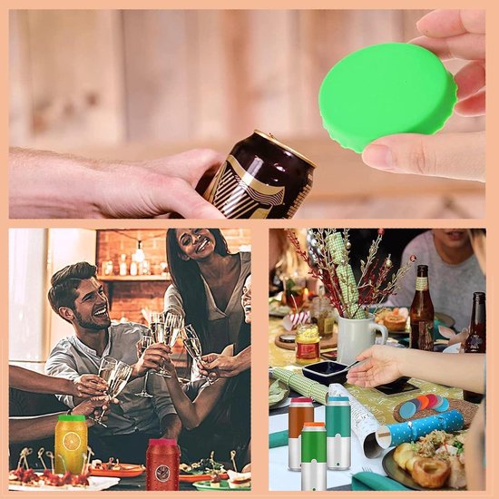 Handmatige Kan Opener - 6 STKS - Top Ring Pull Opener Tool - Gekleurde Plastic Drink