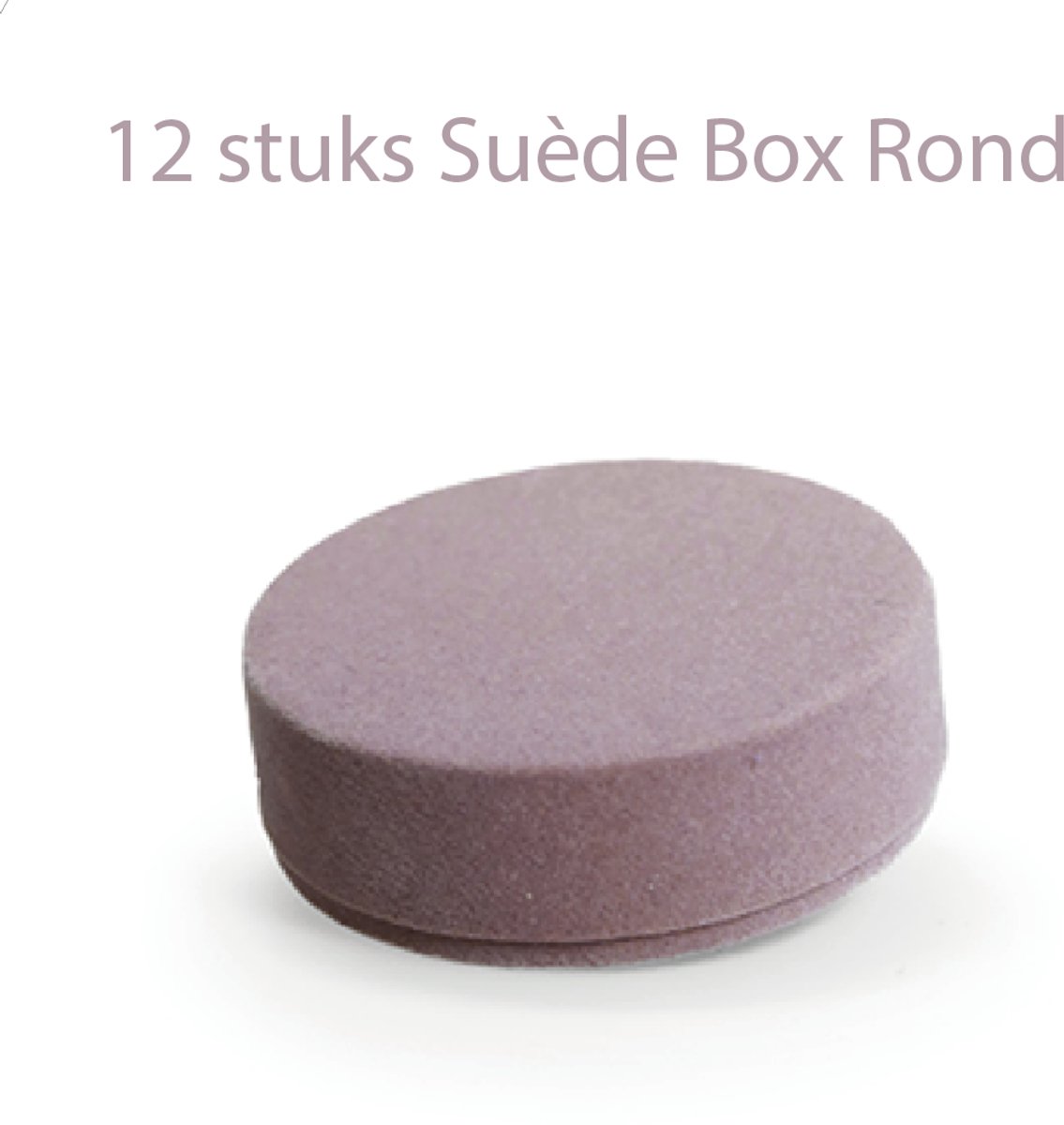 12 stuks Suède Box Rond - Oudroze - Doopsuiker - Geboorte - Babyborrel - Lentefeest - Huwelijk - Vormsel - Doosjes - Verpakking – Uitdeelcadeau