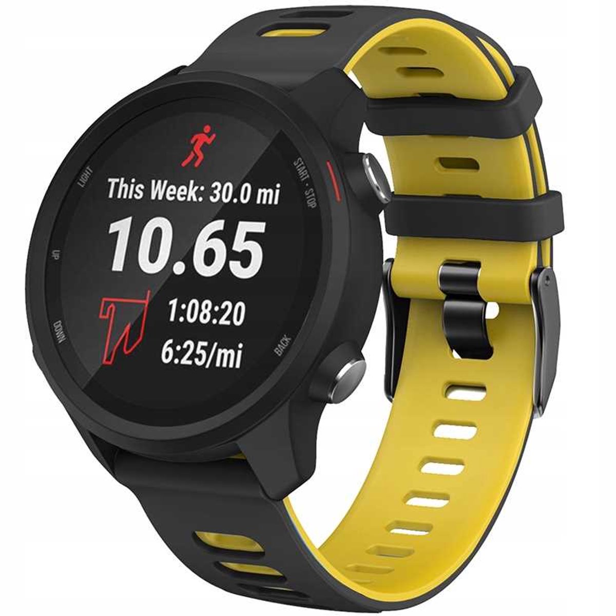 Spacecase Sc Seeker Band Horlogeband 22Mm Zwart Geel Voor Apple Watch
