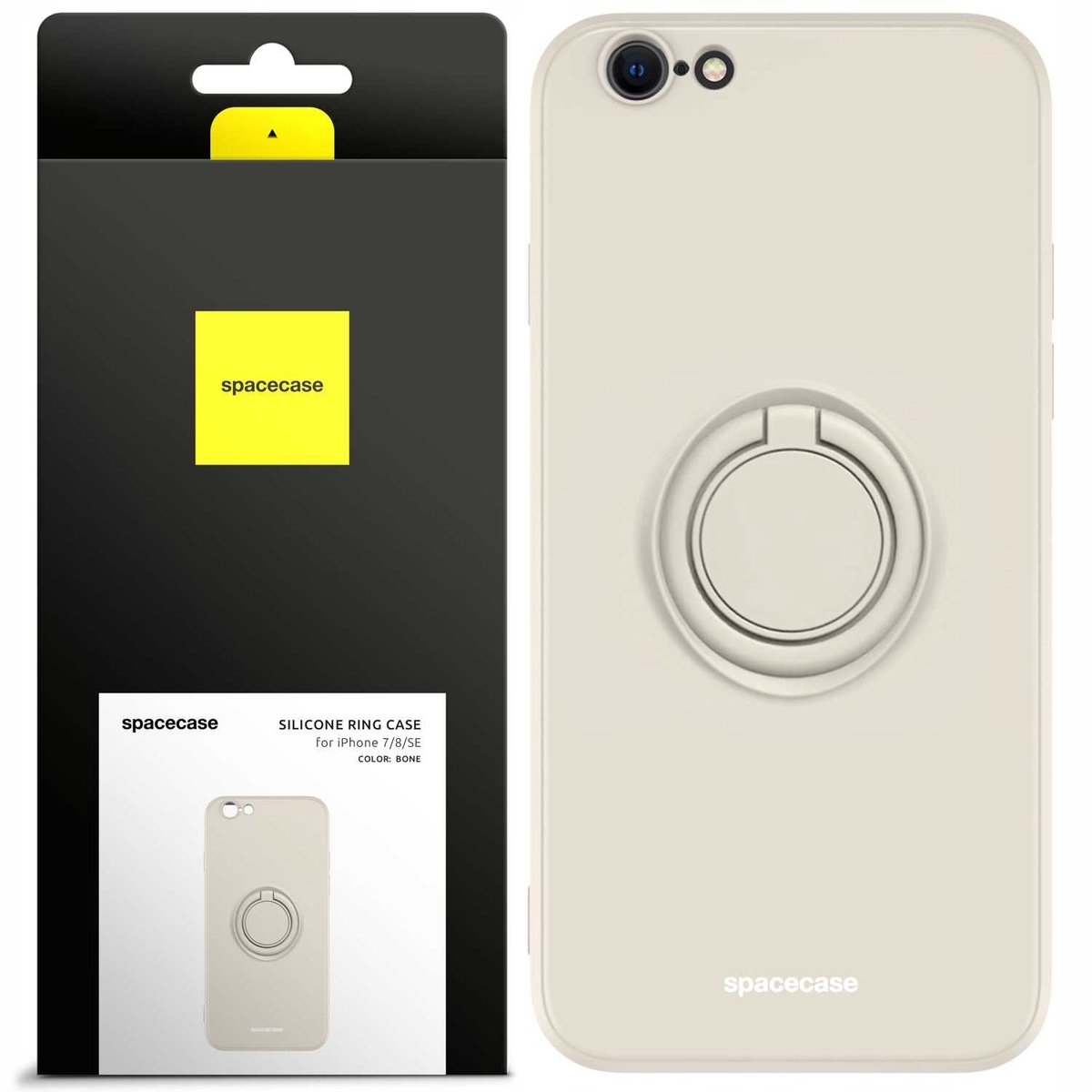 Spacecase Siliconen Ringcase Voor Iphone 7 8 Se 2020 Bone Case Cover