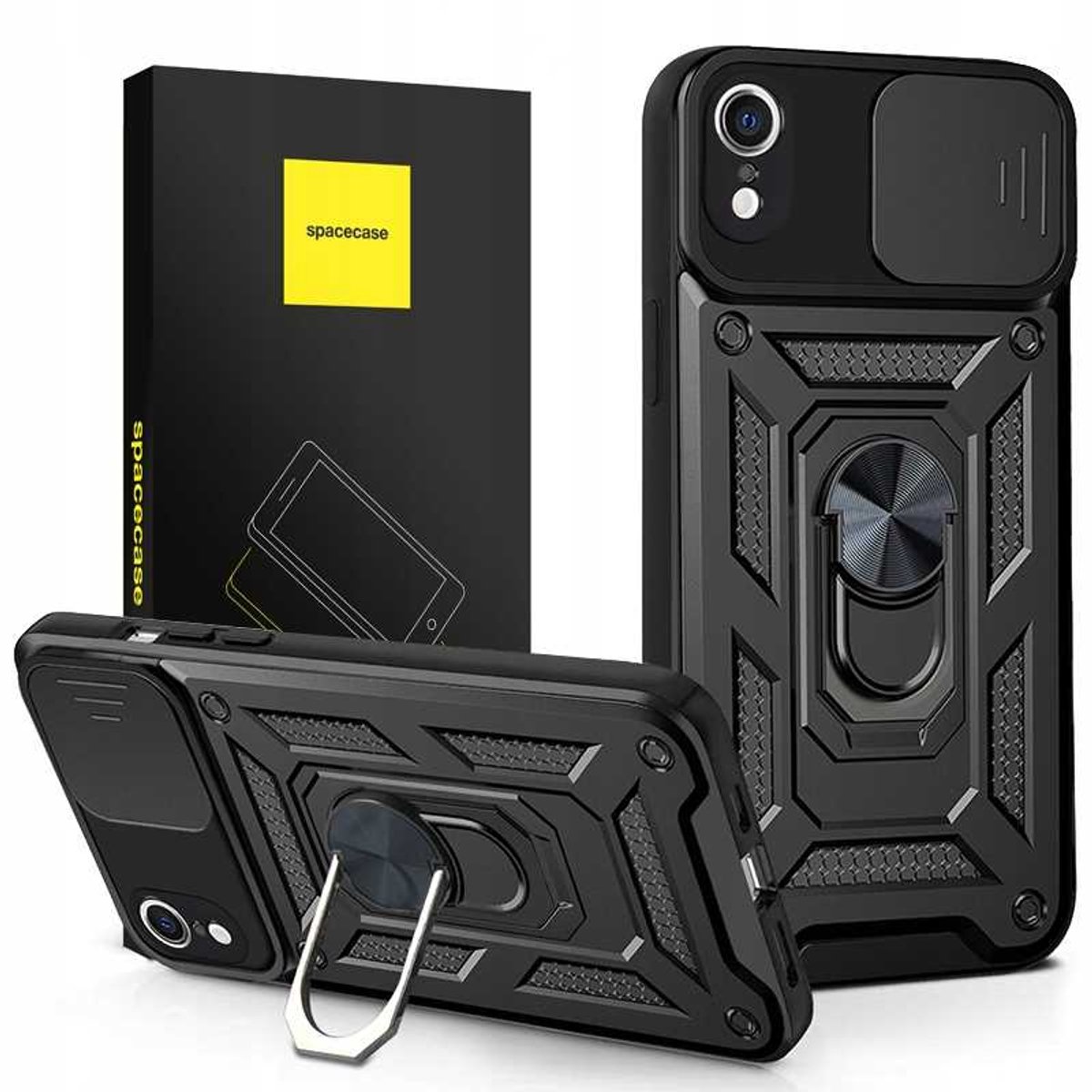 Spacecase Case Hoesje Voor Iphone Xr Camring Zwart