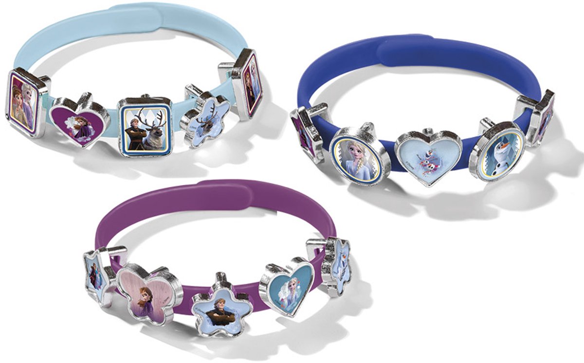 Disney Frozen Totum 3 schuif armbandjes maken met 18 bedels - knutselen speelgoed meisjes vanaf 3 jaar - Olaf - Anna - Elsa prinsessen cadeautip — afbeelding 9