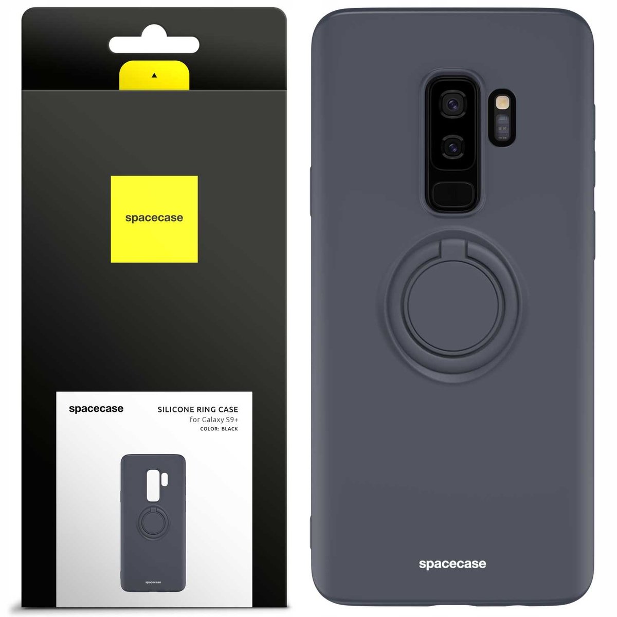 Spacecase Case Siliconen Hoes Voor Samsung Galaxy S9+ Zwart
