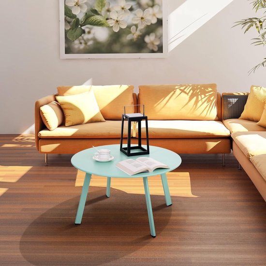 Witte salontafel - bijzettafel met ledverlichting en 1 lade - voor woonkamer