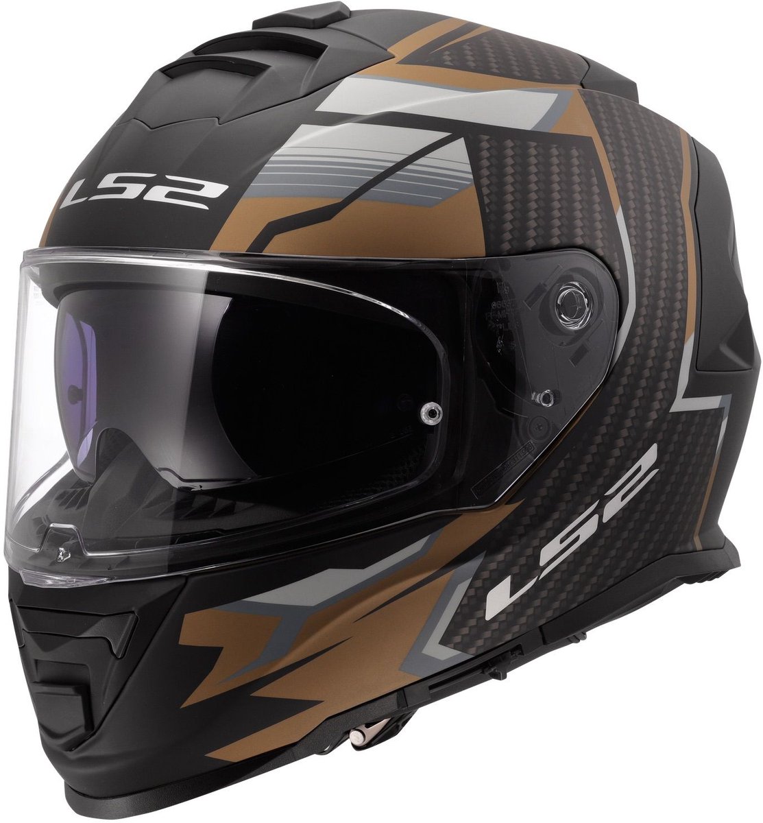 LS2 FF800 Storm II integraalhelm Tracker zwart goud XXXL
