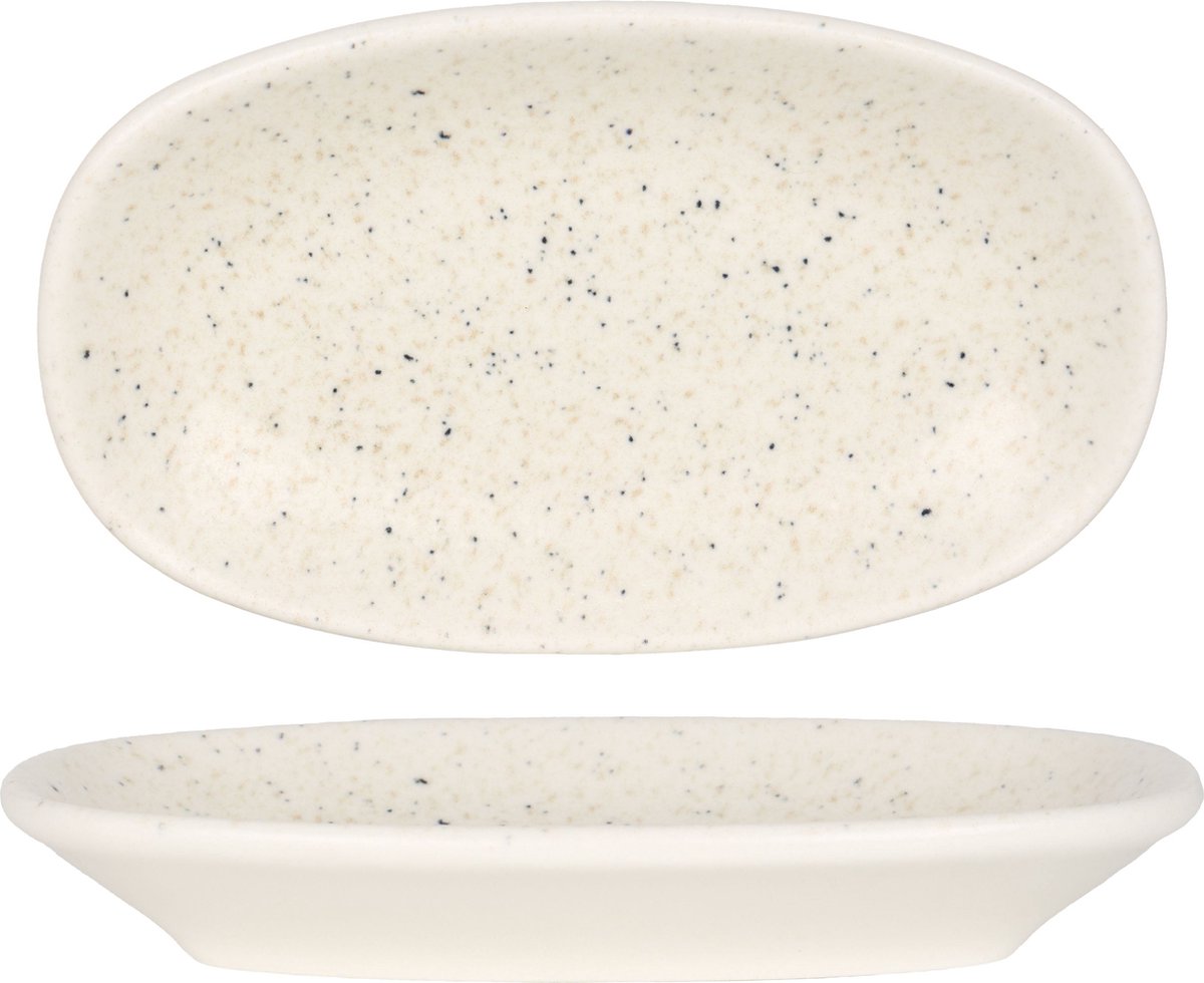 Bonna Serveerschaal - Luca Sand - Porselein - 19x11 cm - set van 2