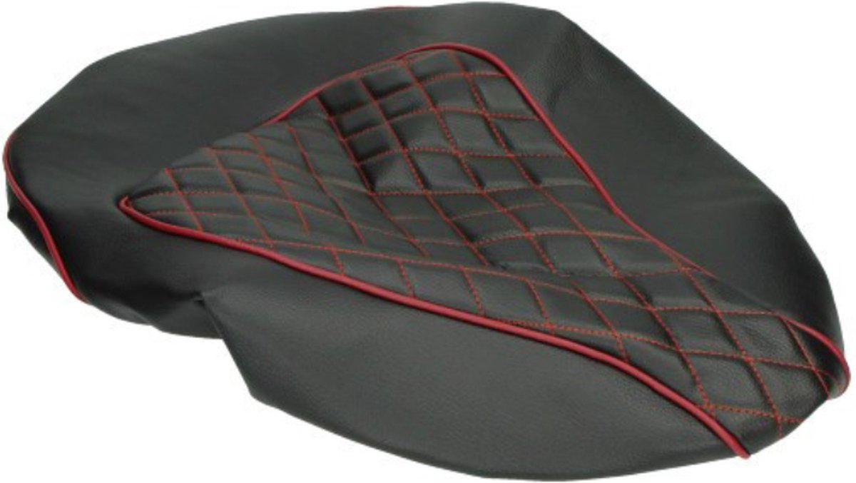 Zadelhoes Chesterfield Piaggio Zip Zwart/Rood Custom