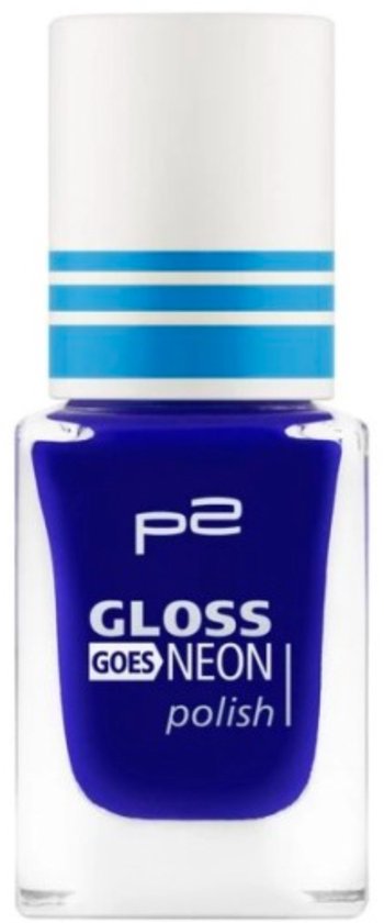 Vernis à ongles Gloss Goes Neon de P2 EU Cosmetics 070 Skycoaster blue 10 ml