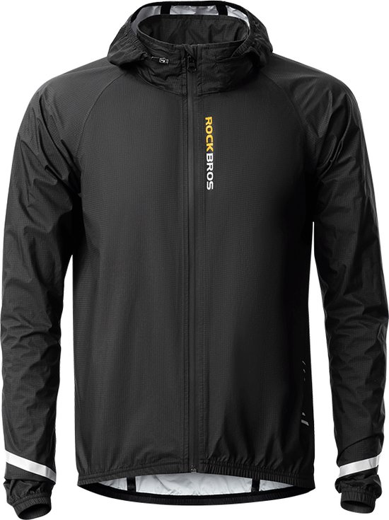 Rockbros - Regenjas Heren - Maat S - Lichtgewicht - Reflecterend - Zwart