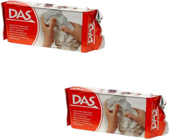 DAS Boetseer klei in het wit – 2x – 1 kilo – Speelgoed – Kleien – Kinderen