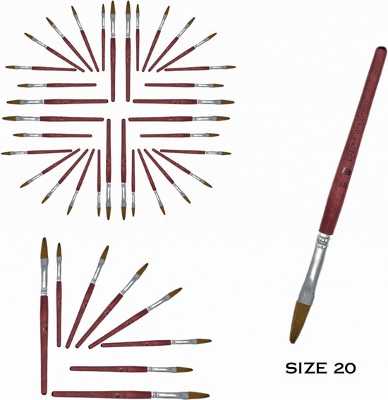 Pinceau Acryl - Taille de crayon Acryl EZFlow #20 - Pinceau Acryl - Ongles Acryl