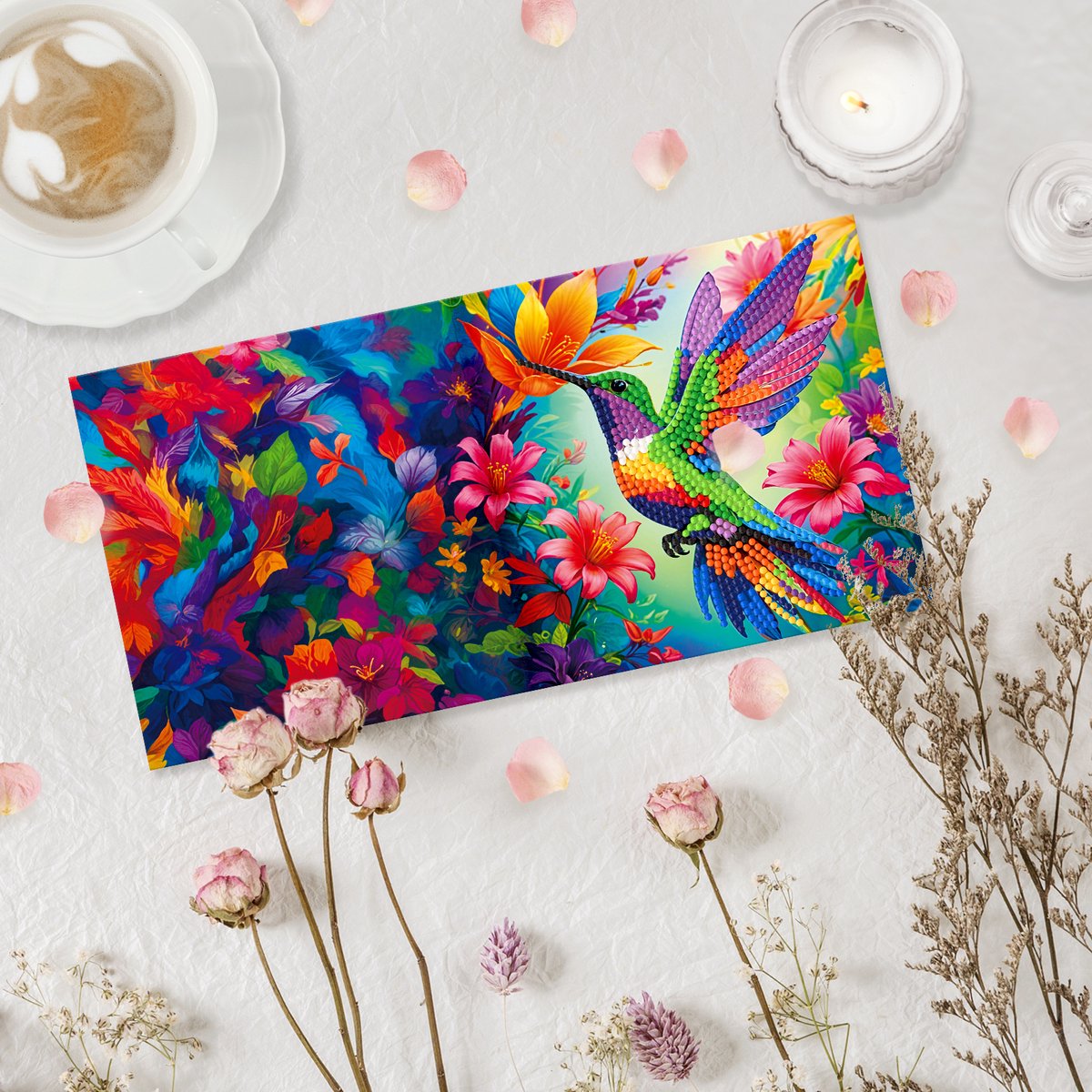 Adorzy Diamond Painting Kaarten – 12 Wenskaarten met envelop - Diamond Painting Volwassenen – Diamond Painting Volledig Pakket — afbeelding 6