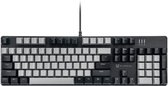 Bol.com SunSonny N-J9PRO Mechanisch Gaming Toetsenbord Zwart/ Grijs - 104 Keys Ergonomisch Bedraad RGB Gaming Keyboard - Red Swi... aanbieding