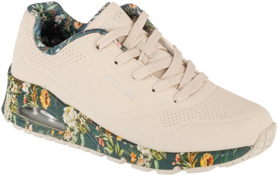 Skechers Uno - Majestic Garden Dames Sneakers - Creme
