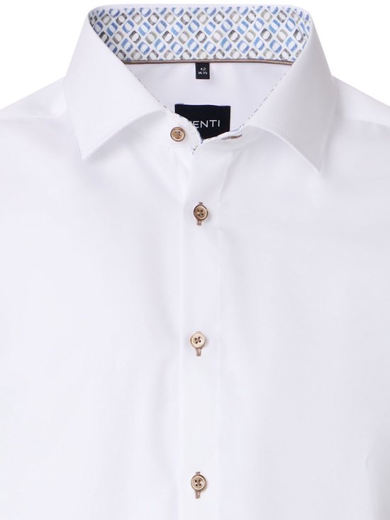 Chemise homme Venti Wit, coupe moderne, Katoen, 154409500-000, Wit - 3XL