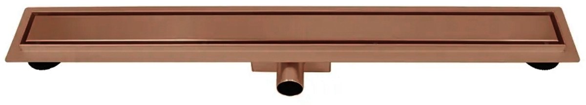 Copper RVS Douchegoot compleet met flens 80x7x6,7cm gesloten rooster