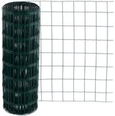 Tuingaas Rol 25m 60cm hoog - 100x75mm maaswijdte Draaddikte 2.1mm - groen geplastificeerd