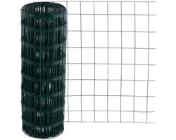 Tuingaas Rol 25m 60cm hoog - 100x75mm maaswijdte Draaddikte 2.1mm - groen geplastificeerd