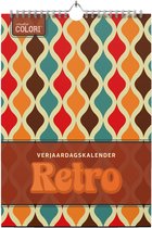 Verjaardagskalender Retro - Wandkalender A4