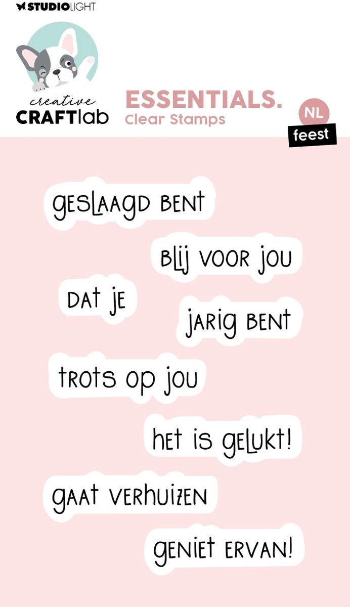 Clear stamp Nederlandse teksten - Essentials nr. 800