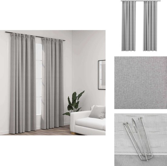 vidaXL - Gordijn - Zwart - Stof - 140 x 175 cm | Leen Bakker vidaXL - Gordijn - Zwart - Stof - 140 x 175 cm | Leen Bakker