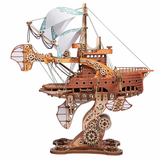 3D-houten puzzel, carrousel, modelbouwsets voor volwassenen, doe-het-zelf
