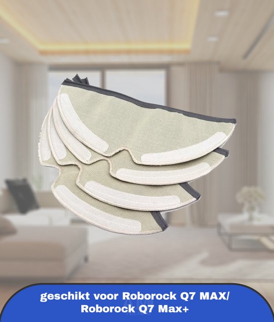 Kit d' Accessoires de vêtements pour bébé de rechange pour aspirateur robot Roborock Q7 MAX/ Roborock Q7 Max+, 1 brosse à rouleau, 4 filtres, 4 chiffons de nettoyage, 6 brosses latérales, 2 sacs à poussière, 1 brosse de nettoyage