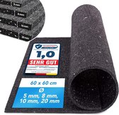 FLOORDIREKT Antitrilmat - Made in Germany - Voor Wasmachines, Drogers, enz. - Op maat te knippen - Verkrijgbaar in 4 Diktes - 5 mm - 62,5 x 100 cm