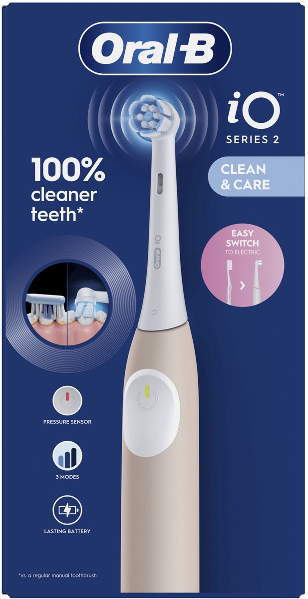 Afbeelding 2 van Oral-B iO2 Elektrische Tandenborstel - Calm Pink - 1 stuk