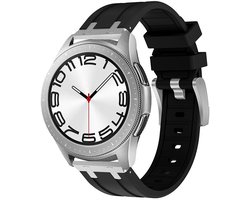 FFO2World 20mm Smartwatch Bandje – Heavy Duty Liquid Siliconen Horlogeband – Geschikt Voor Samsung Galaxy Watch 7 (40 & 44mm) / 6 (Classic) / 5 (Pro) / 4 (Classic) / 3 41mm / 42mm / Active 2 / FE / Gear Sport – Zwart