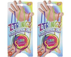 Fun ZTRINGZ Regenboog Touw - Vingertouw voor de mooiste figuren - 2 pakjes