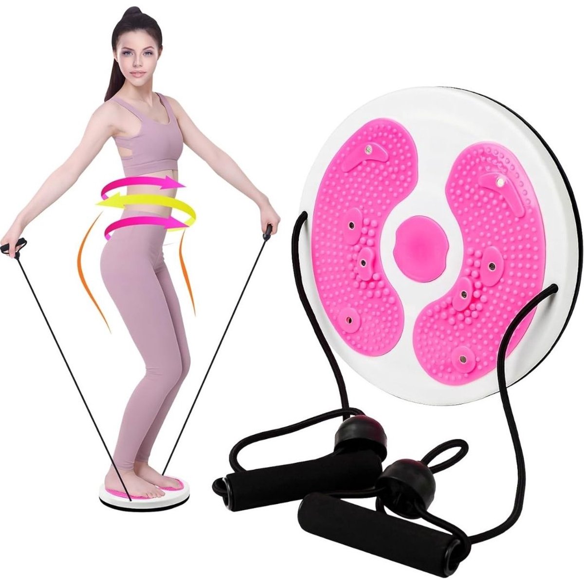 ApexArte® Twister Disc - Core Waist ab Trainer - Draaischijf Fitness - Roze