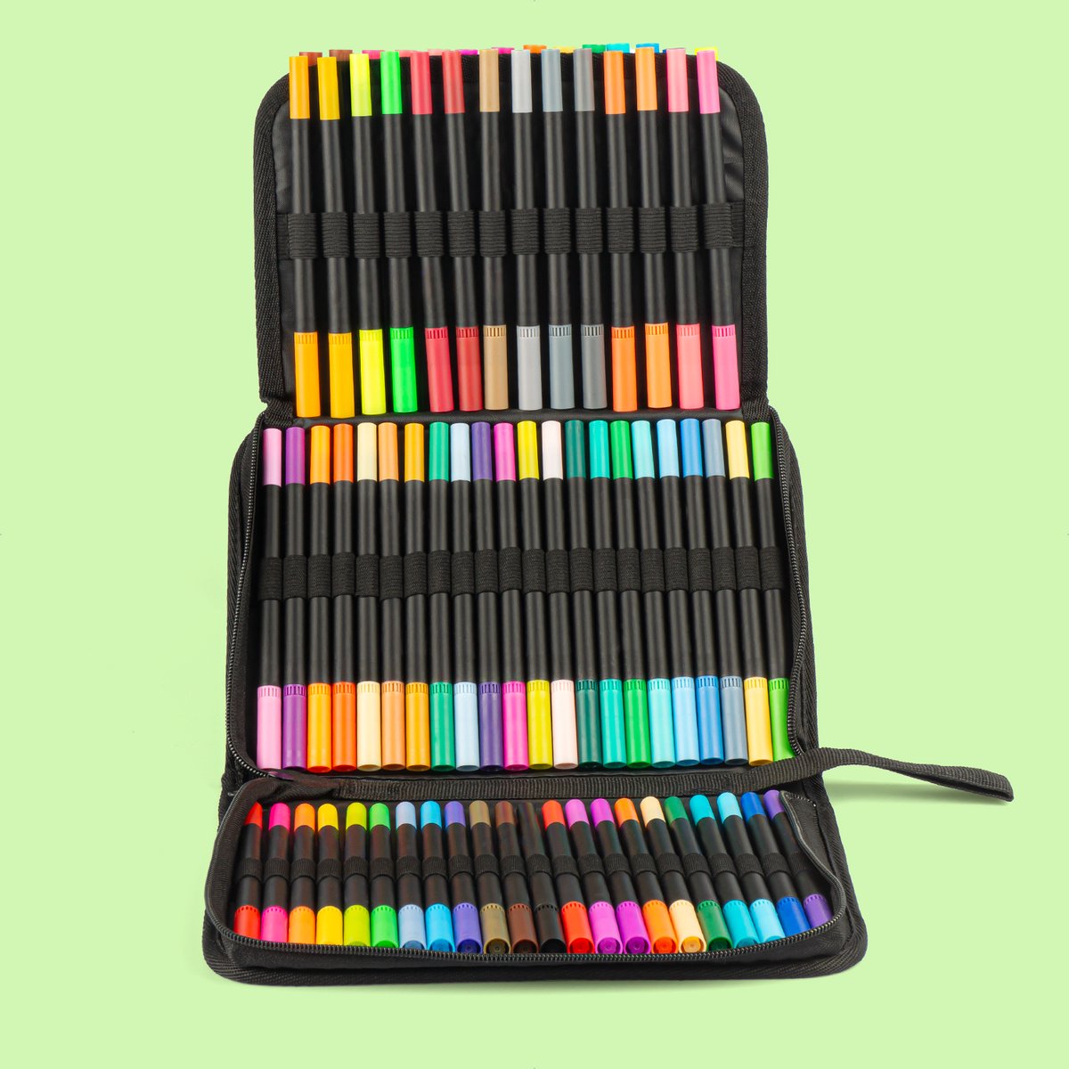Brushpennen Dual Tip Twinmarkers Fineliners en Penseelstiften - Perfect voor Bullet Journaling, Handlettering en Aquarelkunst - 72-delige Set — afbeelding 10