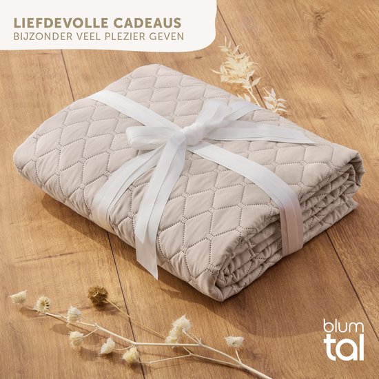 Couvre-lit Blumtal 170 x 210 cm - Certifié Oek-TEX - Pour lits 90 x 200 cm - Couvre-lit pour lit et canapé - Sable