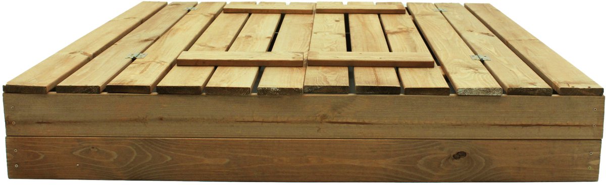 Muntel® Zandbak - Met Banken - Incl. Dekzeil & Gronddoek - Geïmpregneerd Hout - Montage Video - 120 x 120 CM — afbeelding 7