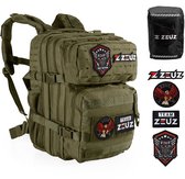 ZEUZ Tactical Rugzak Dames & Heren voor Fitness & CrossFit – Backpack - Sporttas - Militaire Army Bag - Sport Tas – 25 Liter - Groen