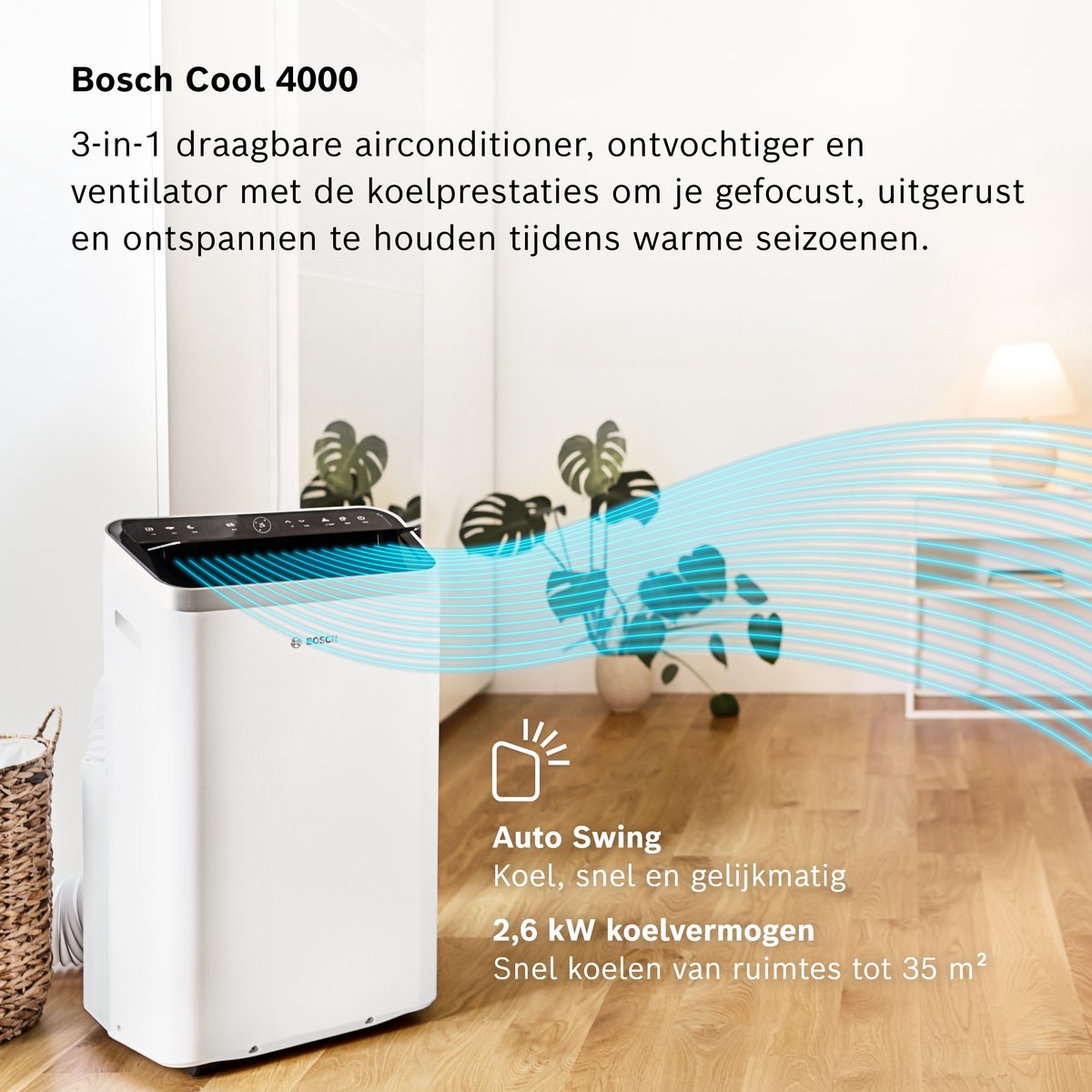Bosch Cool 4000 Portable AC - 3-in-1: Airconditioning, - afbeelding 3