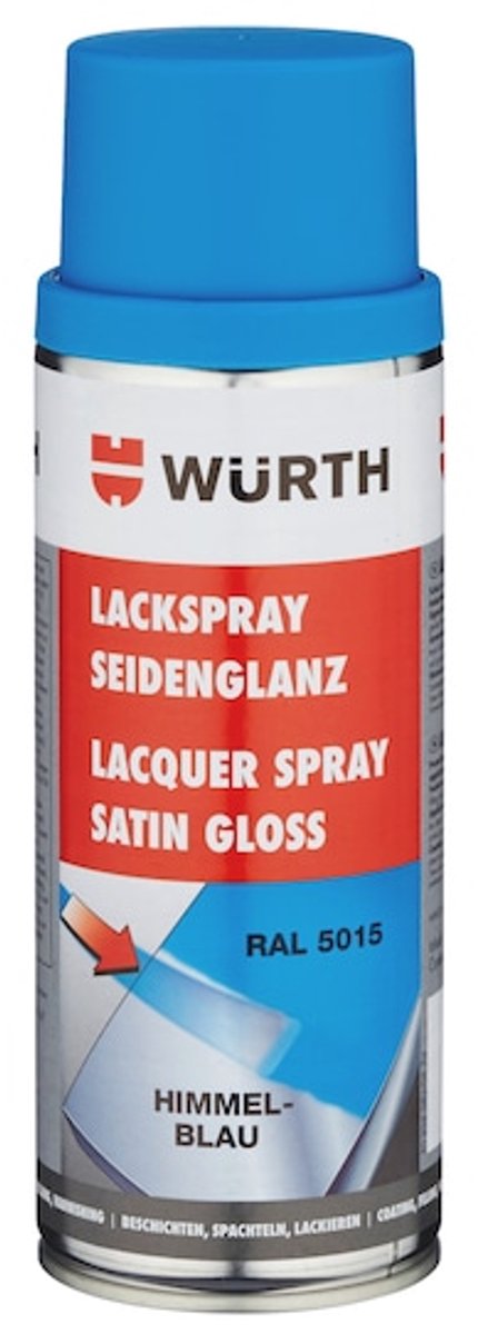 Wurth - Lakspray nitroalkydkwaliteit, zijdeglans - lakspray, zijdemat inhoud 400 ml