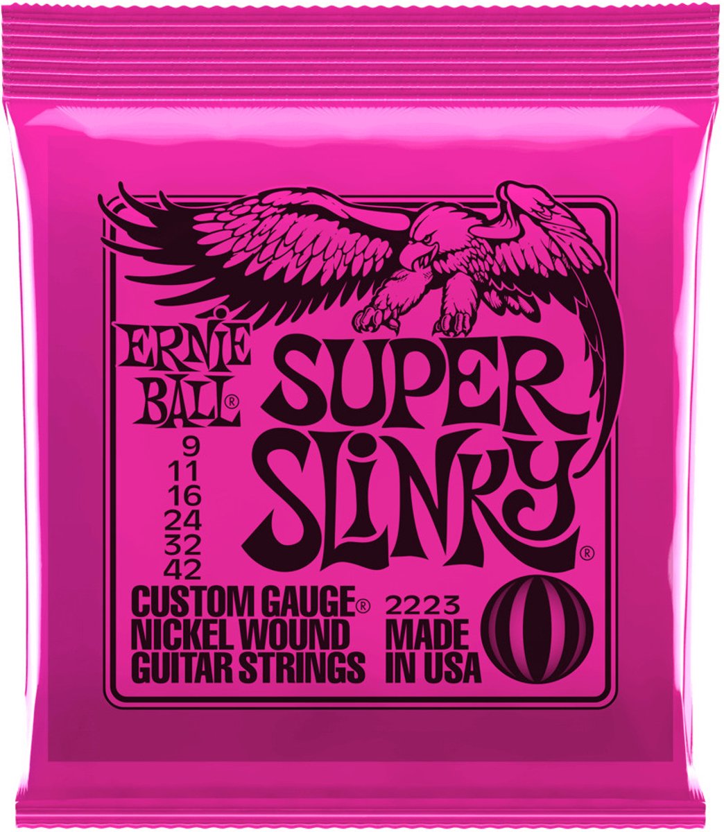Ernie Ball Super Slinky Electrisch 6 stuk(s) Staal Banjo