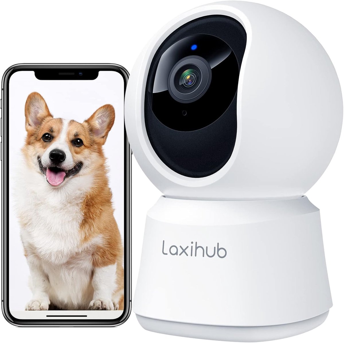 360°Coverage Pan Tilt Indoor Security Camera 1080p Full HD Smart Baby Monitor Pet Camera with Phone APP Night Vision Two-way Audio Motion Sound Detection Works with Alexa