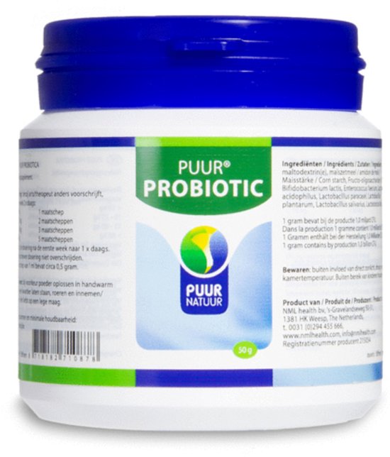 Puur Natuur Voedingssupplement Puur Probiotica - 50 gr