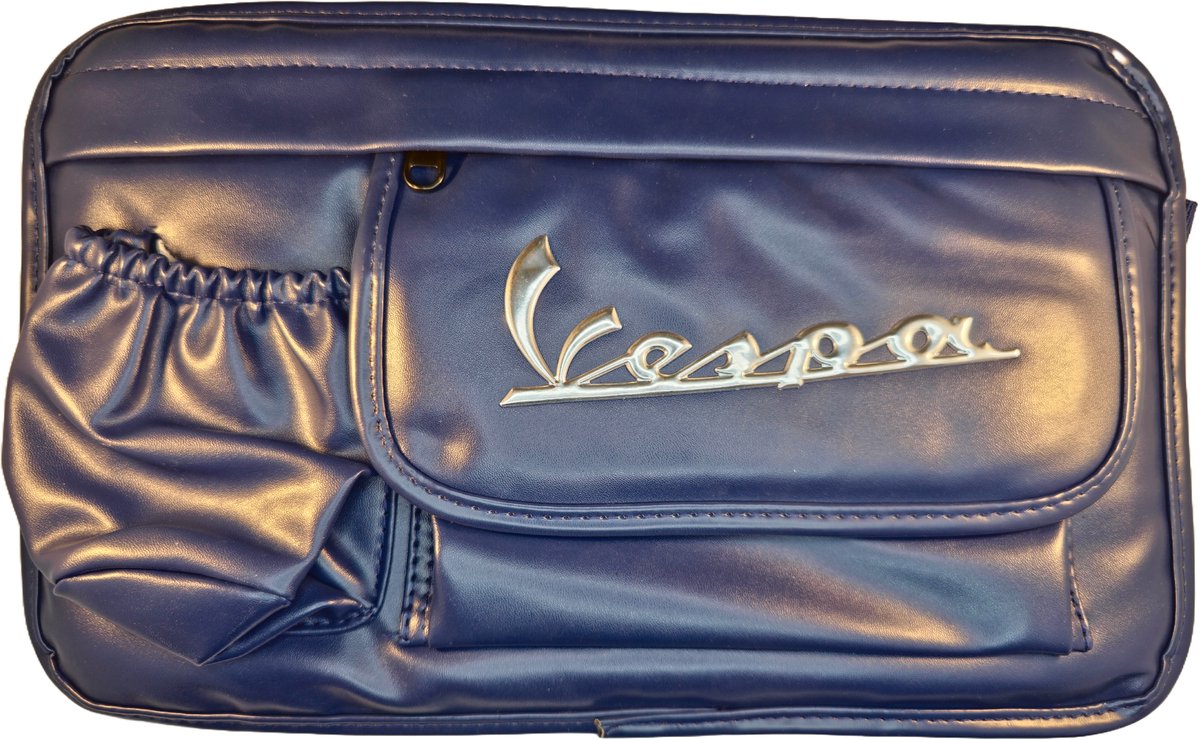 Leren Tas voor Piaggio Vespa - Leren opbergtas voor Piaggio Vespa Motor Scooter - Waterdicht - Leer / PU - Blauw