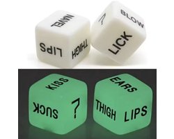 CHPN - Lichtgevende erotische dobbelstenen - Glow in the dark sex dobbelstenen - Voorspel - 2 dobbelstenen - Etotiek - Sextoy